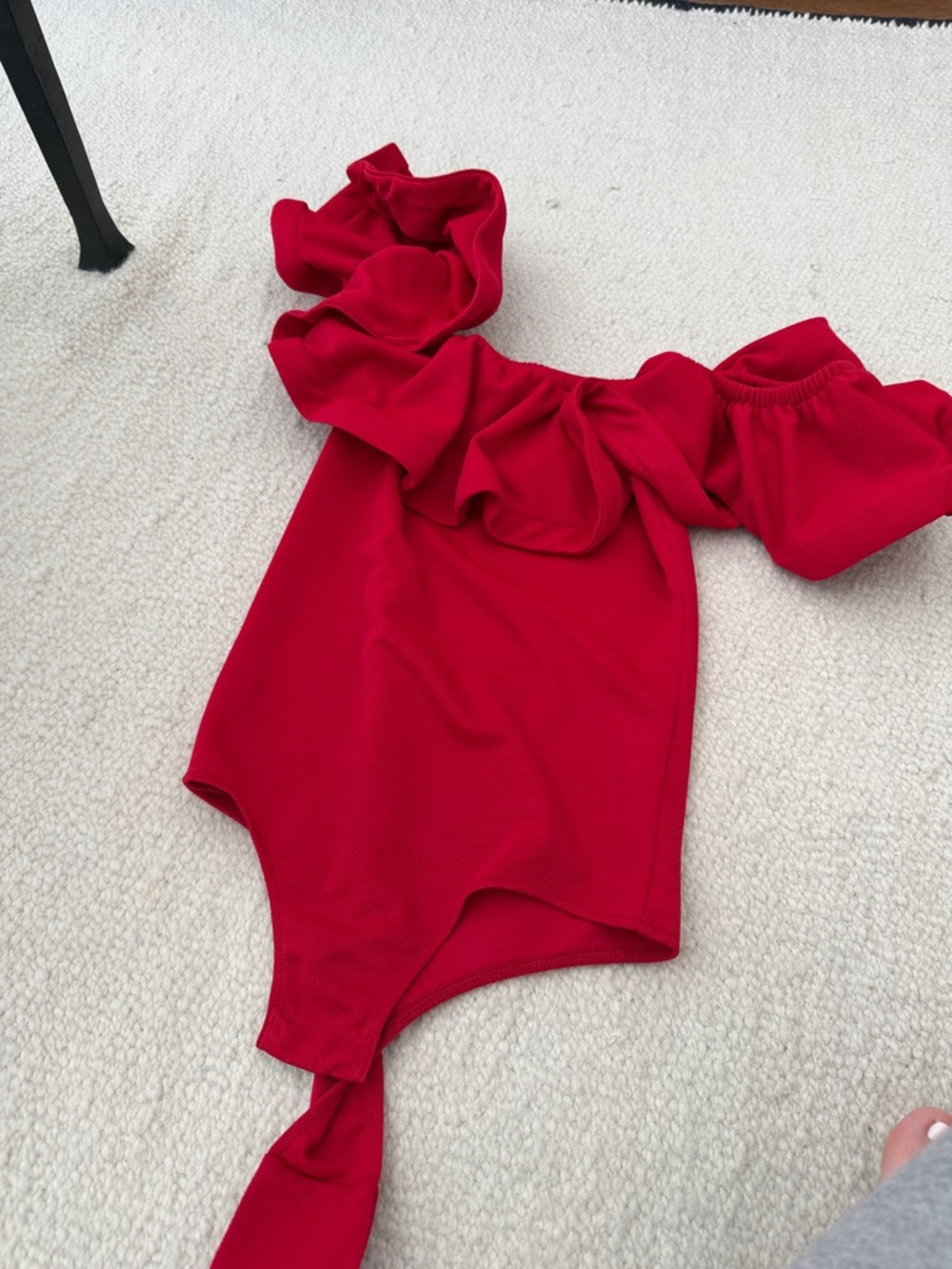 NWOT Misa Red Ruffled One-Piece Swimsuit